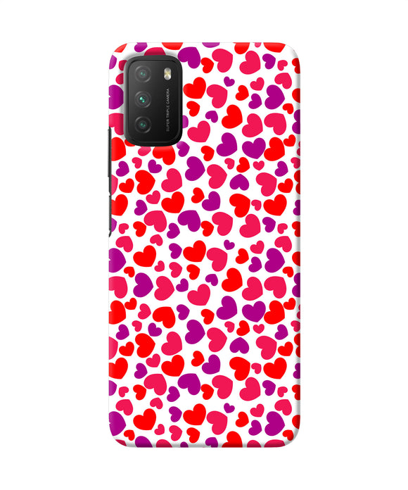 Red heart canvas print Poco M3 Back Cover