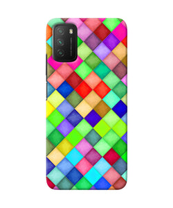 Abstract colorful squares Poco M3 Back Cover