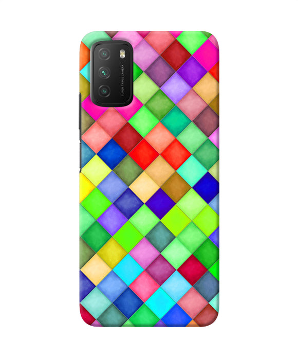 Abstract colorful squares Poco M3 Back Cover