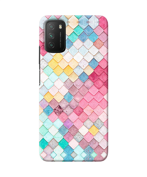 Colorful fish skin Poco M3 Back Cover