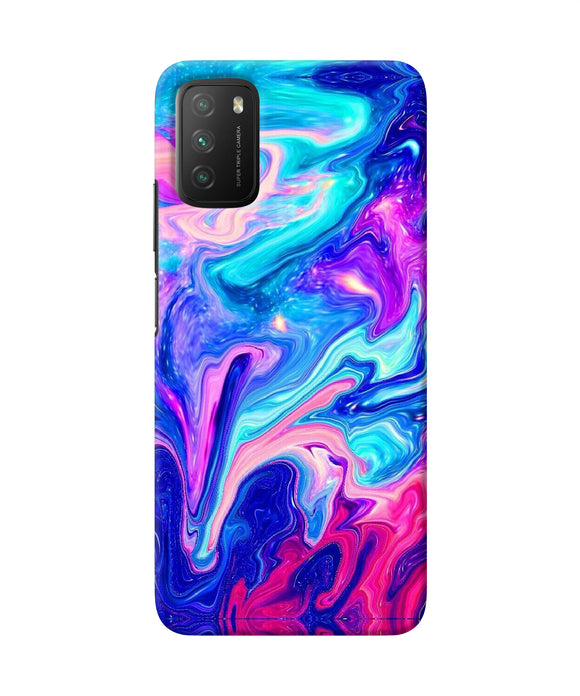 Abstract colorful water Poco M3 Back Cover