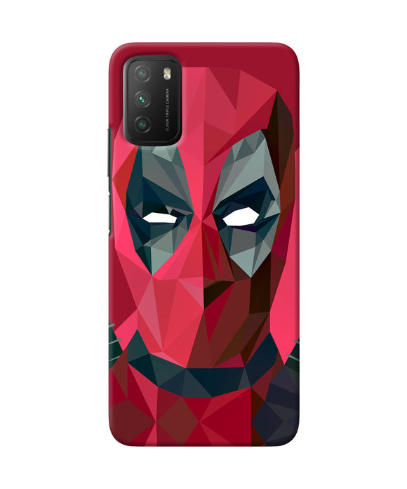Abstract deadpool full mask Poco M3 Back Cover