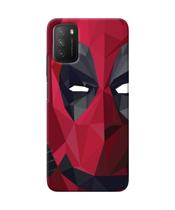 Abstract deadpool half mask Poco M3 Back Cover