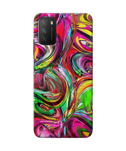 Abstract colorful ink Poco M3 Back Cover