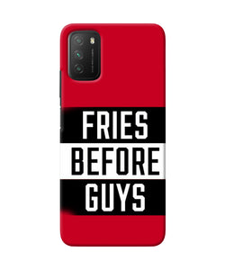 Fries before guys quote Poco M3 Back Cover