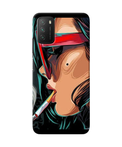 Smoking girl Poco M3 Back Cover