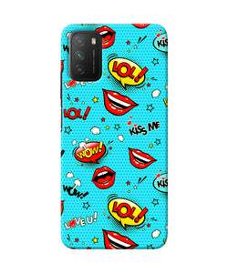 Lol lips print Poco M3 Back Cover