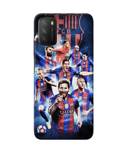 Messi FCB team Poco M3 Back Cover