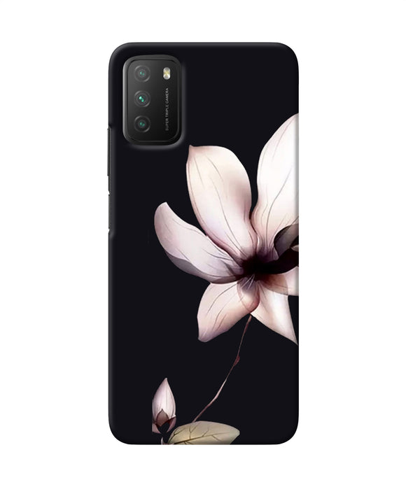 Flower white Poco M3 Back Cover