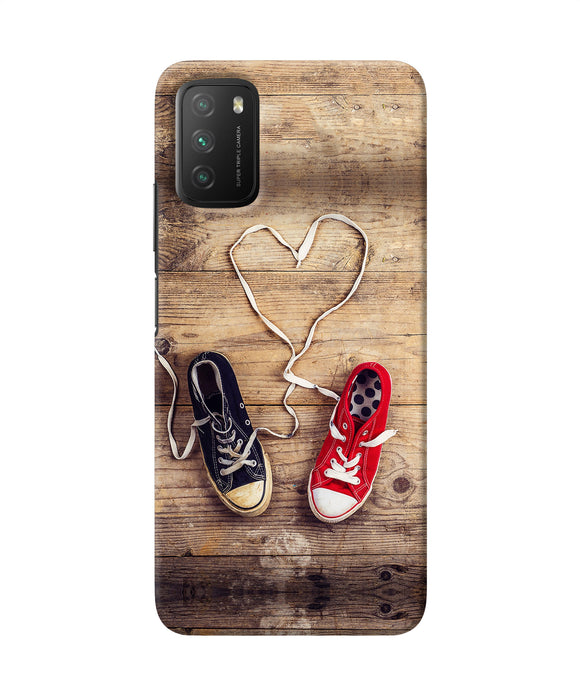 Shoelace heart Poco M3 Back Cover