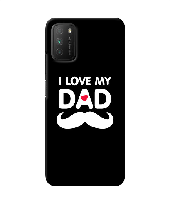 I love my dad mustache Poco M3 Back Cover