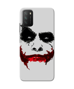 Joker dark knight red smile Poco M3 Back Cover