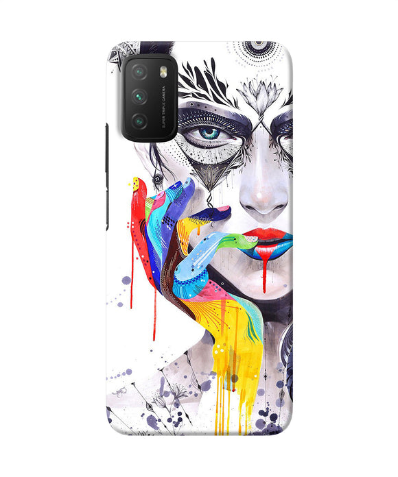 Girl color hand Poco M3 Back Cover