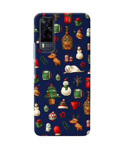 Canvas christmas print Vivo Y31 Back Cover