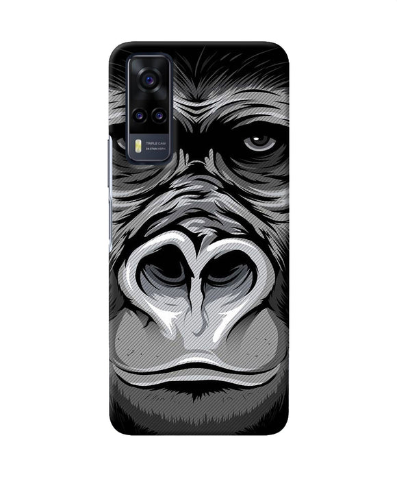 Black chimpanzee Vivo Y31 Back Cover