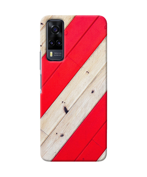 Abstract red brown wooden Vivo Y31 Back Cover