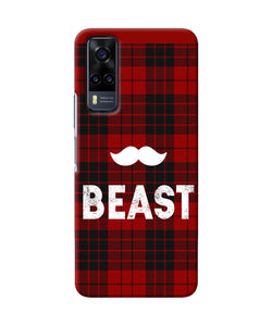 Beast red square Vivo Y31 Back Cover