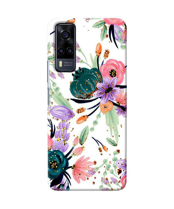 Abstract flowers print Vivo Y31 Back Cover