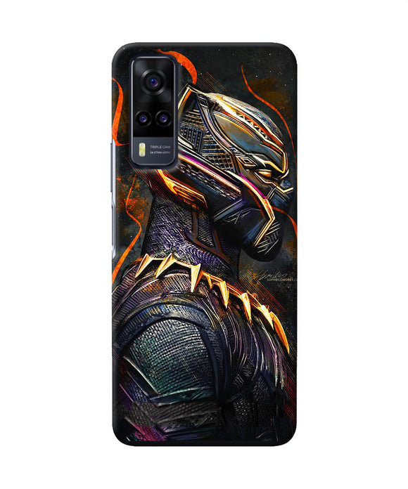 Black panther side face Vivo Y31 Back Cover