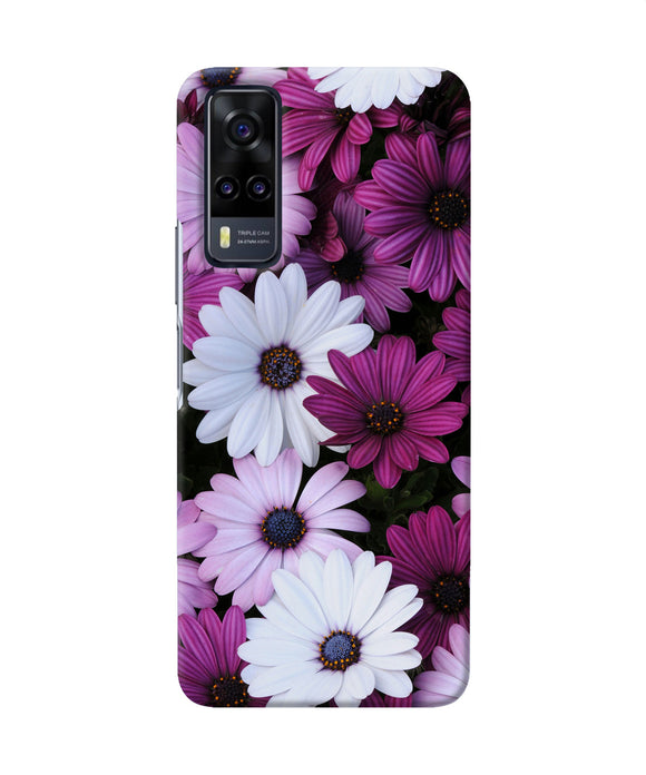 White violet flowers Vivo Y31 Back Cover