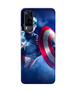 Captain america on sky Vivo Y31 Back Cover