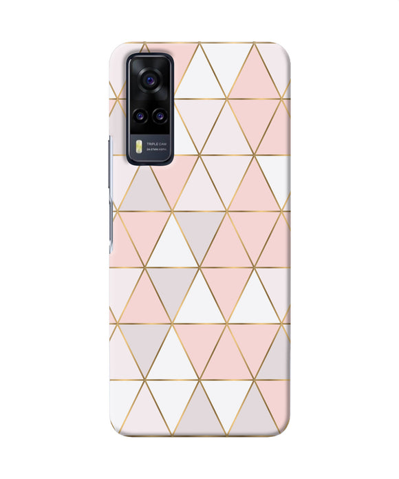 Abstract pink triangle pattern Vivo Y31 Back Cover