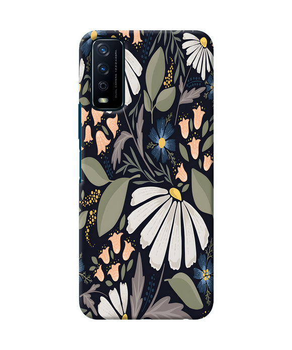 Flowers Art Vivo Y12s Back Cover