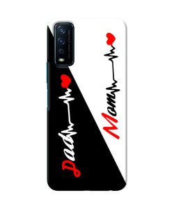 Mom dad heart line Vivo Y12s Back Cover