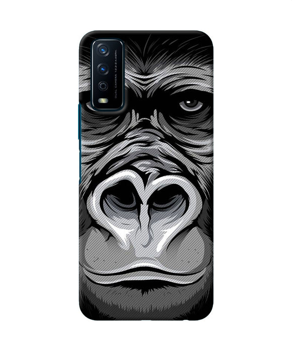 Black chimpanzee Vivo Y12s Back Cover