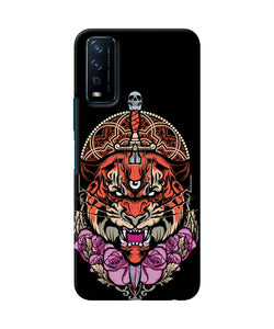 Abstract tiger Vivo Y12s Back Cover