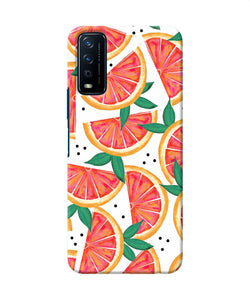 Abstract orange print Vivo Y12s Back Cover