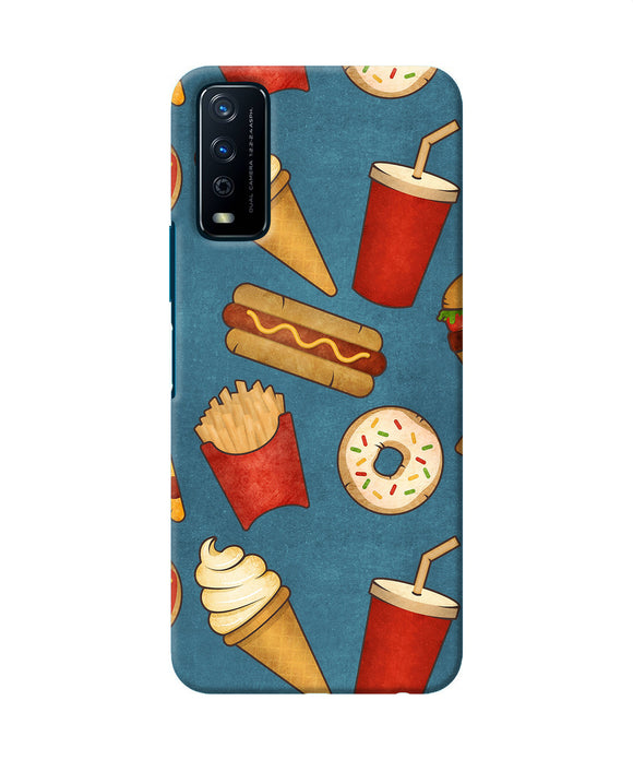 Abstract food print Vivo Y12s Back Cover