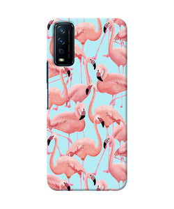 Abstract sheer bird print Vivo Y12s Back Cover