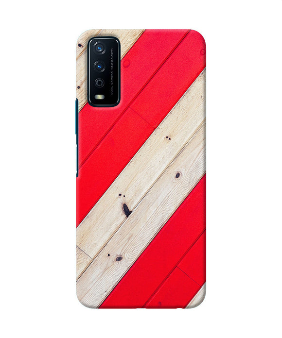 Abstract red brown wooden Vivo Y12s Back Cover