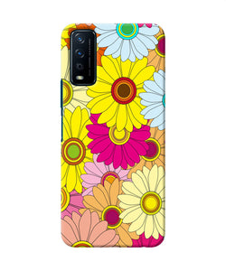 Abstract colorful flowers Vivo Y12s Back Cover