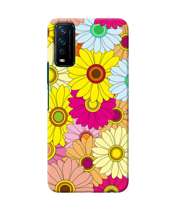 Abstract colorful flowers Vivo Y12s Back Cover