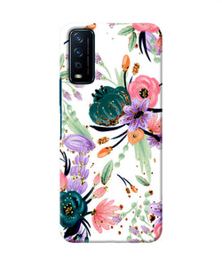 Abstract flowers print Vivo Y12s Back Cover