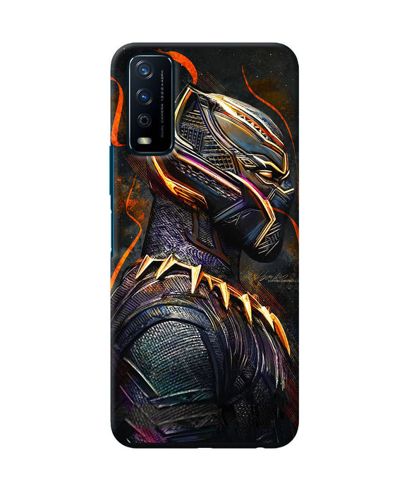 Black panther side face Vivo Y12s Back Cover