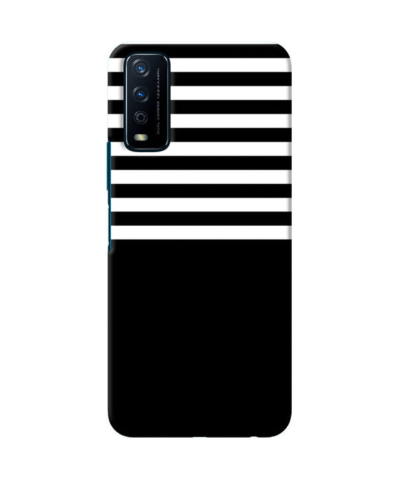 Black and white print Vivo Y12s Back Cover