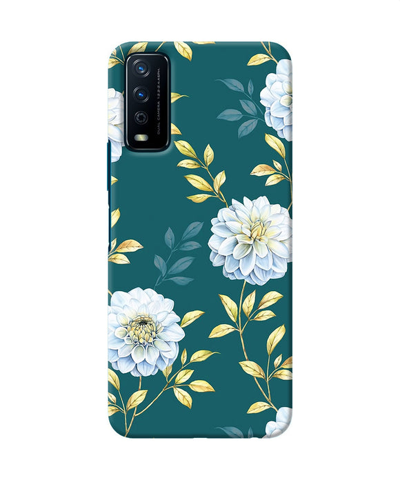 Flower canvas Vivo Y12s Back Cover