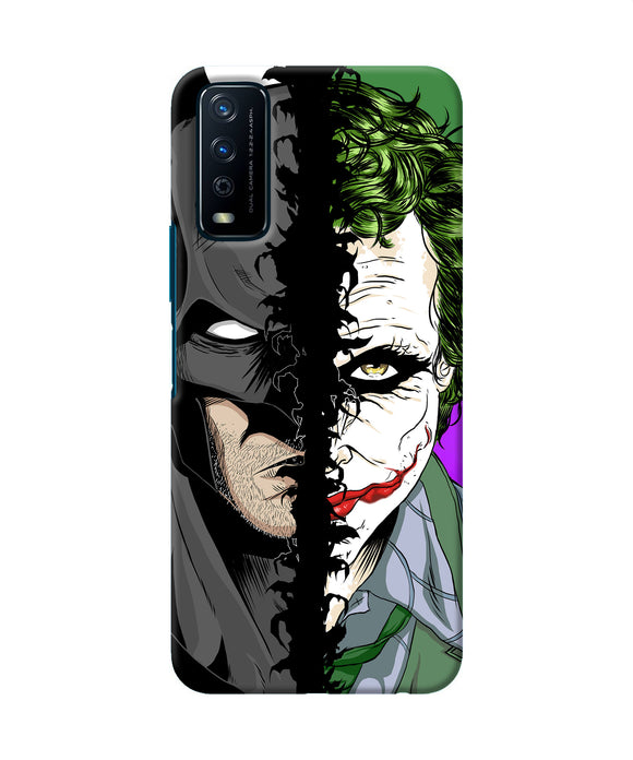 Batman vs joker half face Vivo Y12s Back Cover