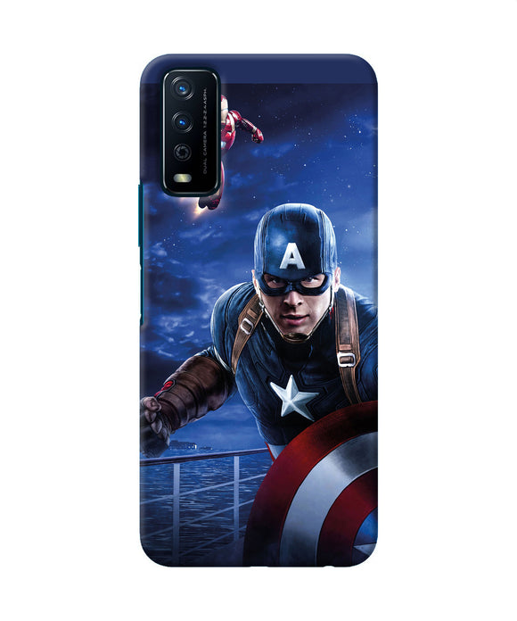 Captain with ironman Vivo Y12s Back Cover