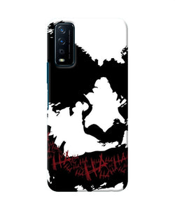 Black and white joker rugh sketch Vivo Y12s Back Cover