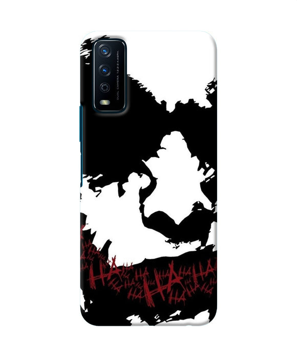 Black and white joker rugh sketch Vivo Y12s Back Cover