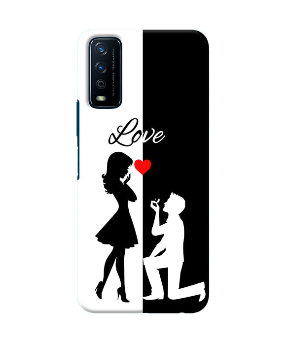 Love propose black and white Vivo Y12s Back Cover