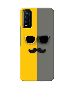 Mustache glass Vivo Y12s Back Cover