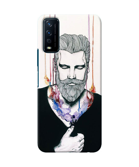 Beard man character Vivo Y12s Back Cover