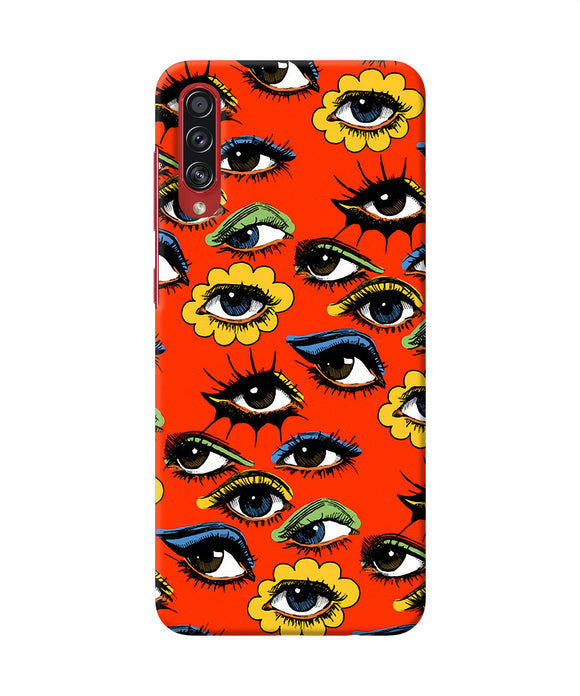 Abstract eyes pattern Samsung A70s Back Cover