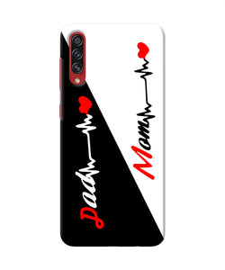 Mom dad heart line Samsung A70s Back Cover