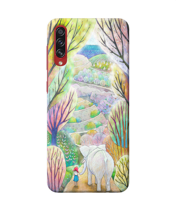 Natual elephant girl Samsung A70s Back Cover